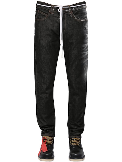 off white slim jeans