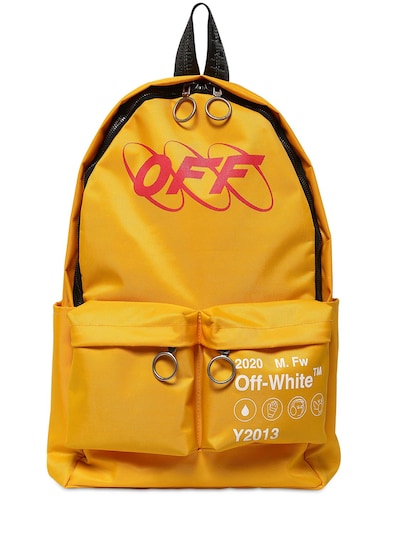 OFF-WHITE PRINTED INDUSTRIAL TECH CANVAS BACKPACK,70IJS5013-NJAYMA2