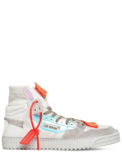 Off court iridescent high top sneakers 