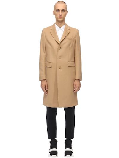 Single breast wool \u0026 cashmere coat 