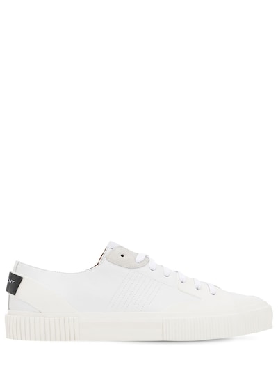Light leather tennis sneakers 