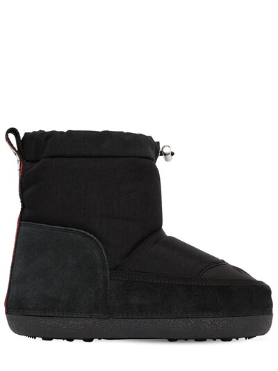 black suede snow boots