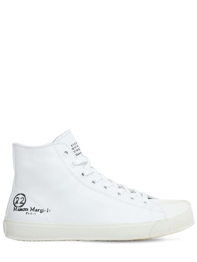 maison margiela leather high top sneakers