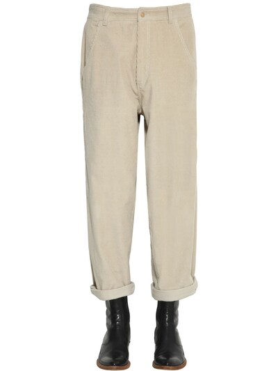 HAIDER ACKERMANN STRETCH COTTON CORDUROY PANTS,70ILA3006-MDA30