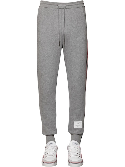 Thom Browne 4-bar Cotton Sweatpants In Grey