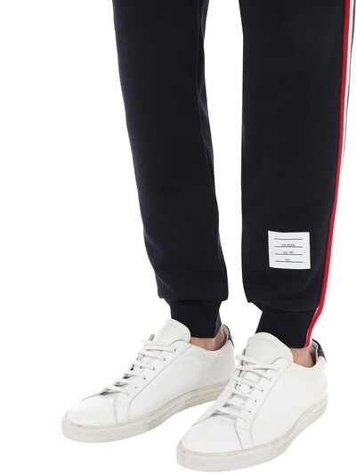 Thom Browne 4-bar Cotton Sweatpants In Navy