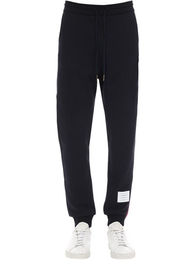 Thom Browne 4-bar Cotton Sweatpants In Navy