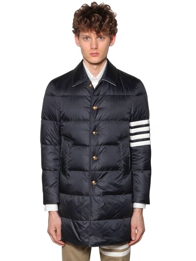 THOM BROWNE NYLON DOWN JACKET W/4 BAR DETAILS,70ILA9037-NDE10