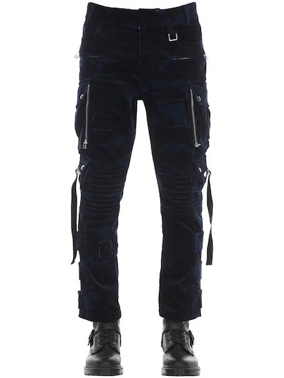 velvet cargo pants