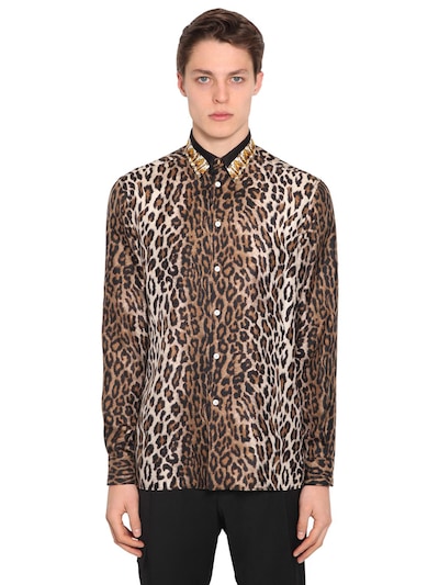 versace leopard print shirt