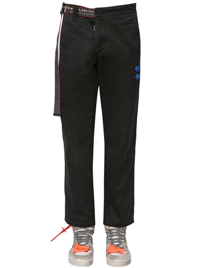 off white belt pants