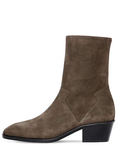 Dorateymur 40mm Offroad Suede Ankle Boots In Khaki