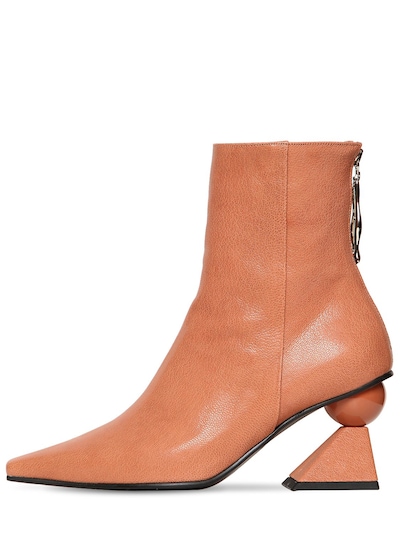 YUUL YIE 70MM AMOEBA LEATHER ANKLE BOOTS,70ILOQ004-QVBSSUNPVA2