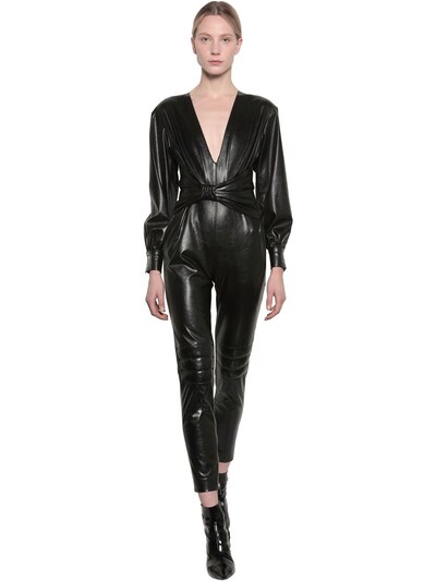 all leather jumpsuit