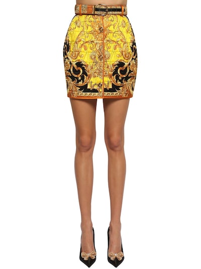 gold versace skirt