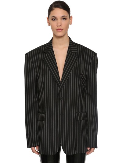 MAISON MARGIELA STRIPED WOOL JACKET,70IM84008-MDAXRG2