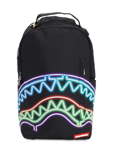 sprayground neon shark backpack