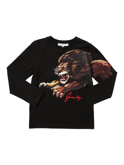 Givenchy - Lion print l/s cotton jersey 