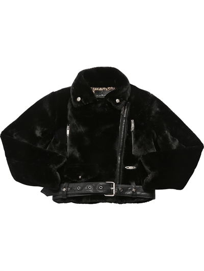 faux fur biker jacket