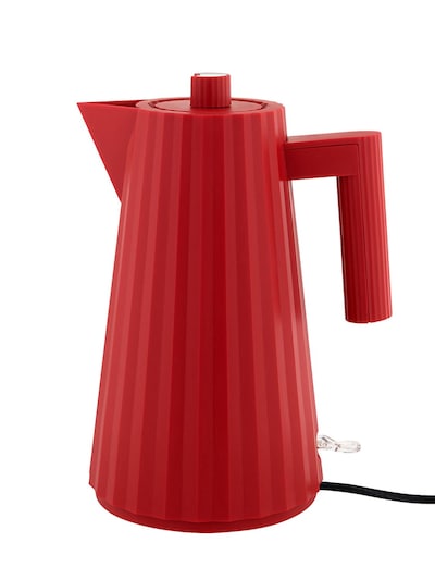 Alessi: Plissé electric tea kettle - Red - ecraft_0 | Luisa Via Roma