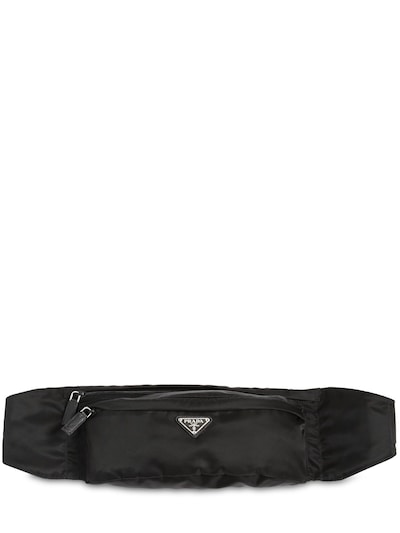prada black nylon belt bag