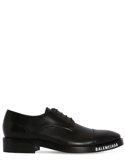 Balenciaga - Leather lace-up derby 
