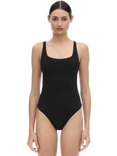 textured one piece swimsuit