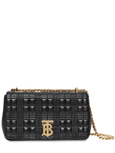 BURBERRY - SM LOLA QUILTED LEATHER BAG - Black