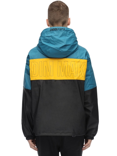 color block rain jacket