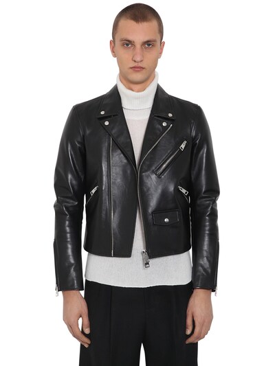 BOTTEGA VENETA CHIODO LEATHER JACKET,70IS3M008-MTAWMA2