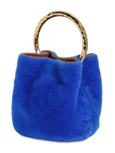 bright blue handbag