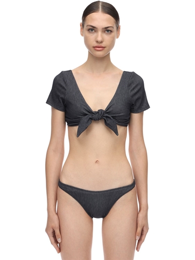 bikini top with short sleeves