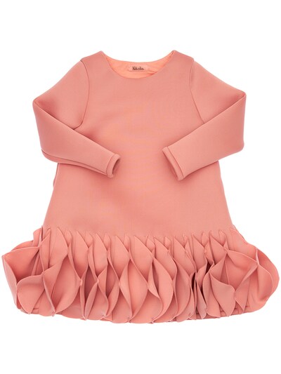 neoprene ruffle dress
