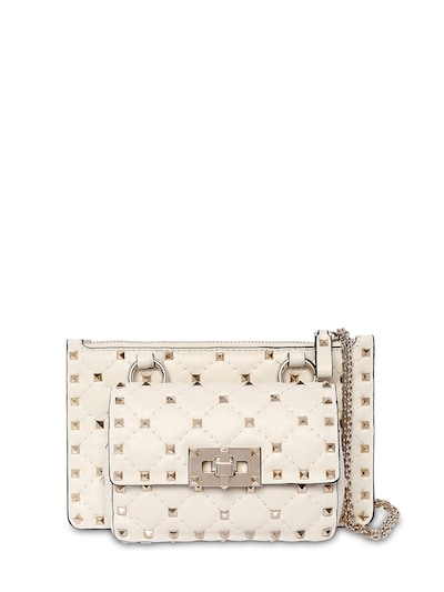 valentino white small chain shoulder bag