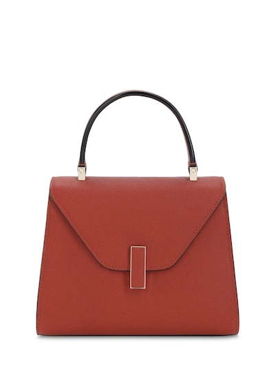 Valextra Mini Iside Grained Leather Bag In Terracotta