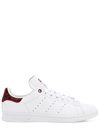 Adidas Originals - Stan smith leather sneakers - White/Bordeaux |  Luisaviaroma