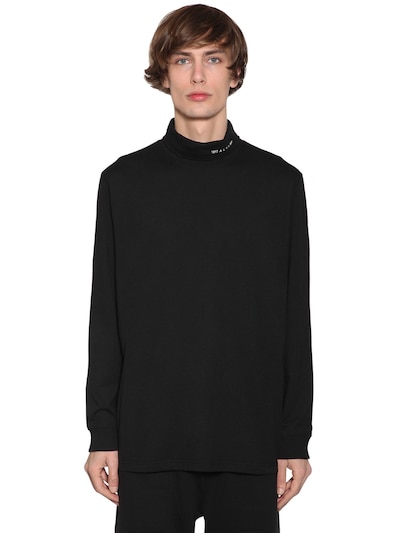 Alyx Visual Roll Neck Long Sleeve T-shirt In Black