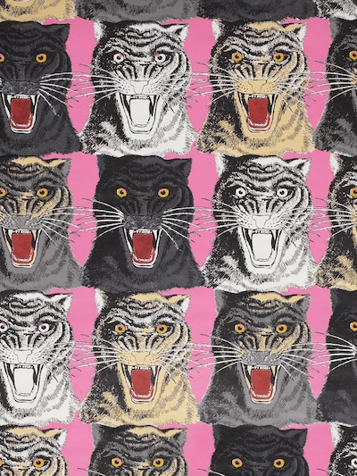 Gucci - Tiger face printed wallpaper 