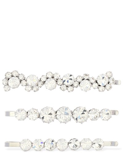 Alessandra Rich Set Of 3 Crystal Hairpins Crystal Luisaviaroma