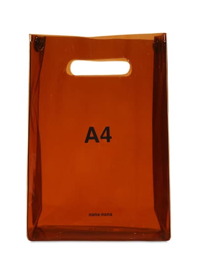 Nana-nana A4 Pvc Shopping Bag In Brown
