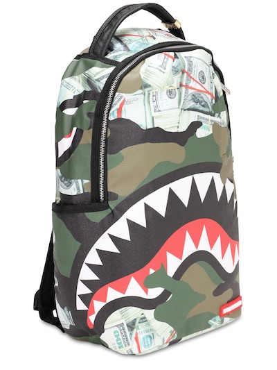 sprayground camo backpack