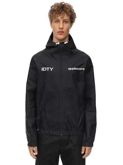 Applecore Printed Sports Jacket In Black