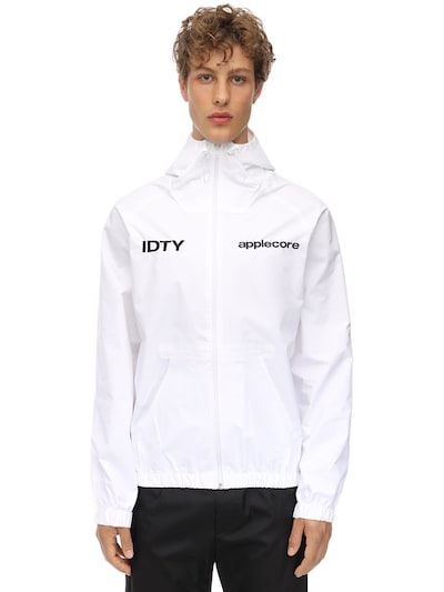 Applecore Printed Sports Jacket In White