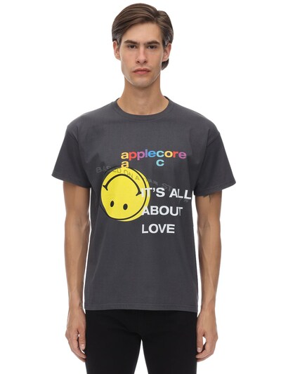 Applecore It's All About Love Cotton T-shirt In Grey