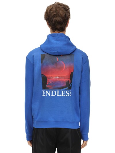 Applecore Endless Cotton Blend Sweatshirt Hoodie In Blue