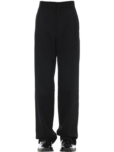 black wool trousers