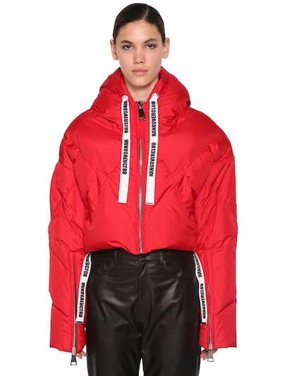 Khrisjoy Shorty Cropped Down Jacket In Red
