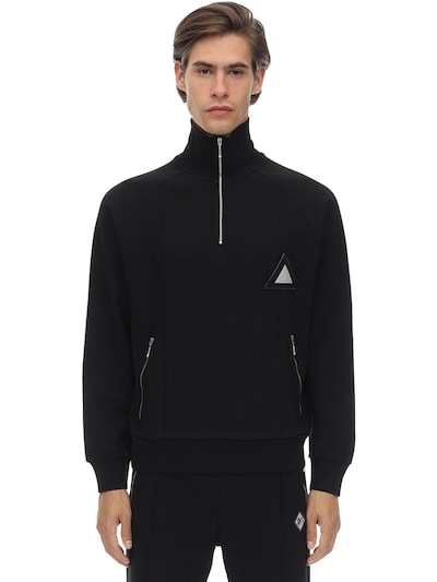 Gr Uniforma X Diesel Red Tag Logo Cotton Jersey Sweatshirt In Black