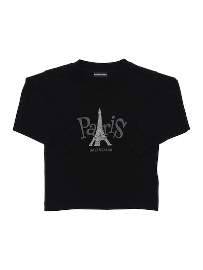 Balenciaga - Paris print cotton jersey 