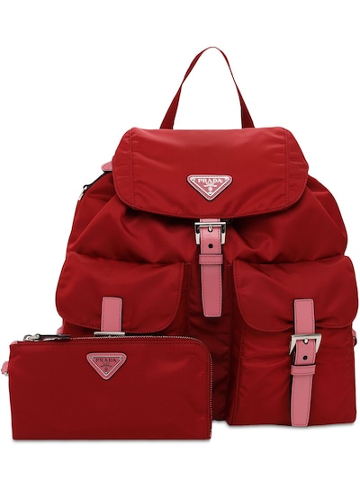 prada pink backpack